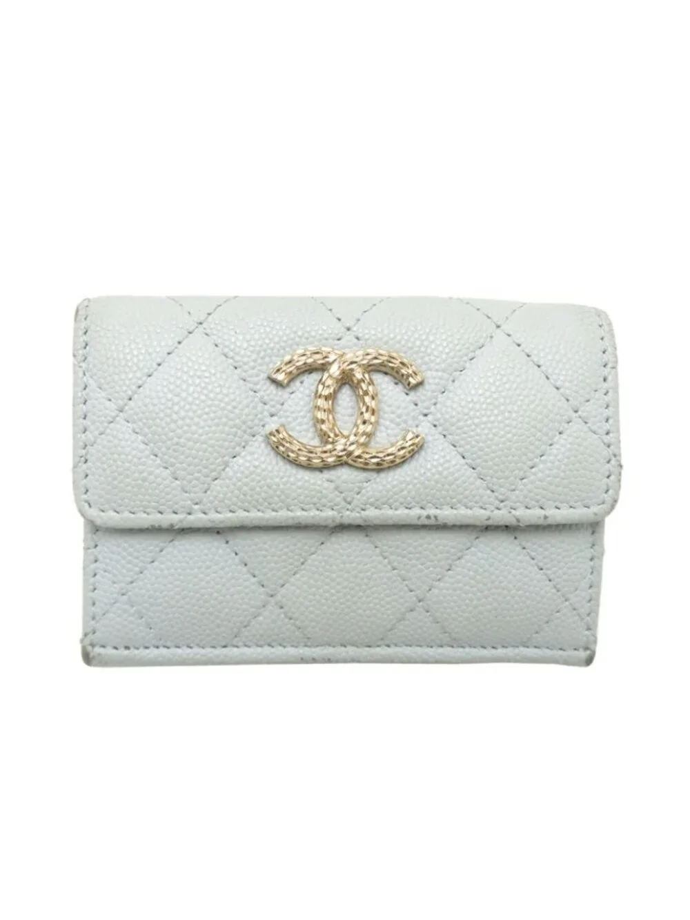 Chanel Trifold Wallet Blue